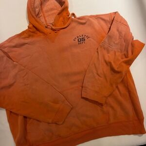 Athletic Works Orange Hoodie Athletic Dept 05 Pullover Sweatshirt Large